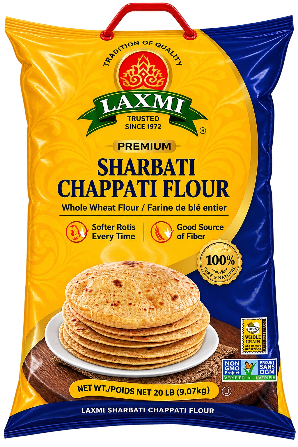 Laxmi Sharbati flour 20LB